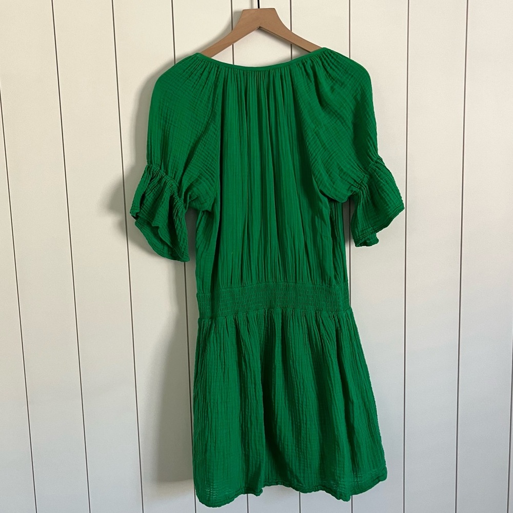 Michael Stars Short Sleeve Mini Dress Green - Picture 3 of 3